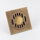 Ralo Vintage Retrô Quadrado C/ Dreno Bronze 10x10