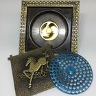 Ralo Vintage Retrô Quadrado Cavalo Bronze Antigo 12x12 RR22B