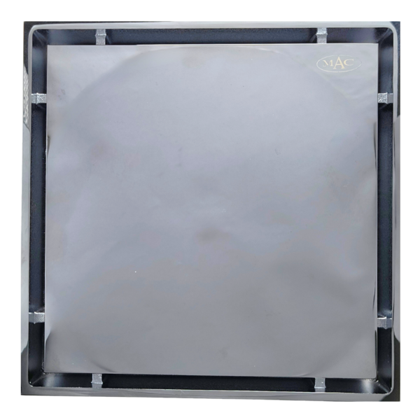 Ralo Vintage Retrô Quadrado Invisível Cromado 15x15cm.