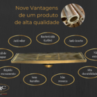 Ralo Vintage Retrô Quadrado Linhas Preto 15x15