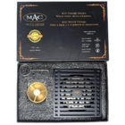 Ralo Vintage Retrô Quadrado Linhas Preto Óleo Luxo 10x10cm