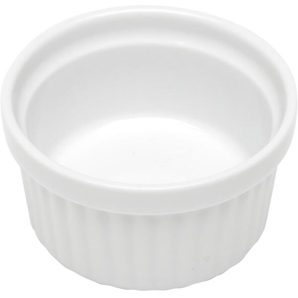 Ramekin Canelado Porcelana 40ml Classic Branco Lyor Molheira