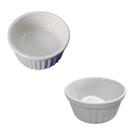 Ramequim Canelado Em Cerâmica 10,5 Cm 250 Ml Branco