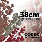 Ramos Com Folhas E Frutos Premium Enfeite P/ Árvore De Natal