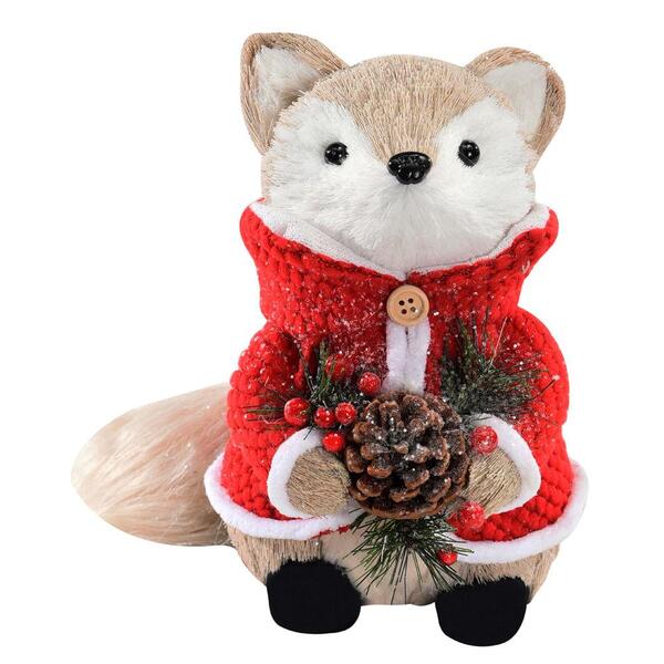 Raposa Decorativa De Casaco Vermelho 20x18x21cm 1108474