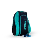 Raqueteira  Beach Tennis Preto Com Azul  Sl2-t - Soul+