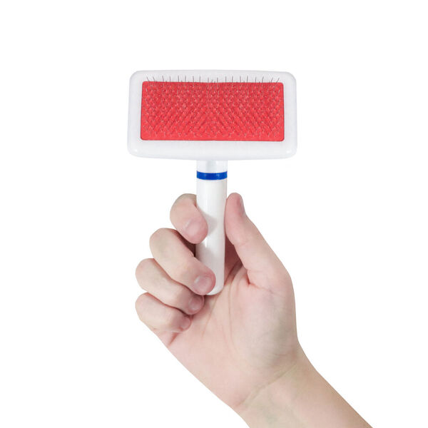 Rasqueadeira Branca P Para Cães E Gatos Dentes De Aço E Cabo