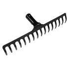 Rastelo Ancinho Metalico Curvo Leve 16 Dentes Sem Cabo Tramon