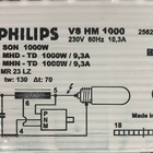 Reator Arena Vision Evf403 A Mhn-la 1000w 230v Philips