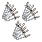 Rebite De Repuxo Em Alumínio 3,2x6mm Com 50 Peças Cromado