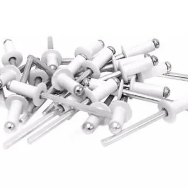 Rebite Repuxo 406 - 4,0x6 - Aluminio Branco - Pct C/100 Pcs