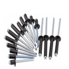 Rebite Repuxo 410 - 4,0x10 - Aluminio Preto - Pct C/100 Pcs