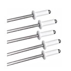 Rebite Repuxo 412 - 4,0x12 - Aluminio Branco - Pacote C/100 P