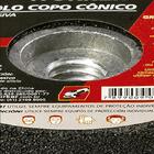 Rebolo Copo Cônico 4 Pol. Grão 60 - Worker