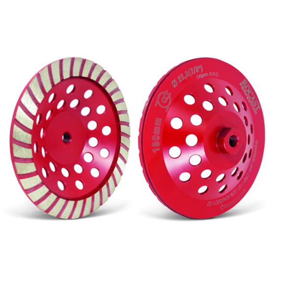 Rebolo Diamantado Tipo Prato C/rosca 4.1/2" (115mm) Rocast