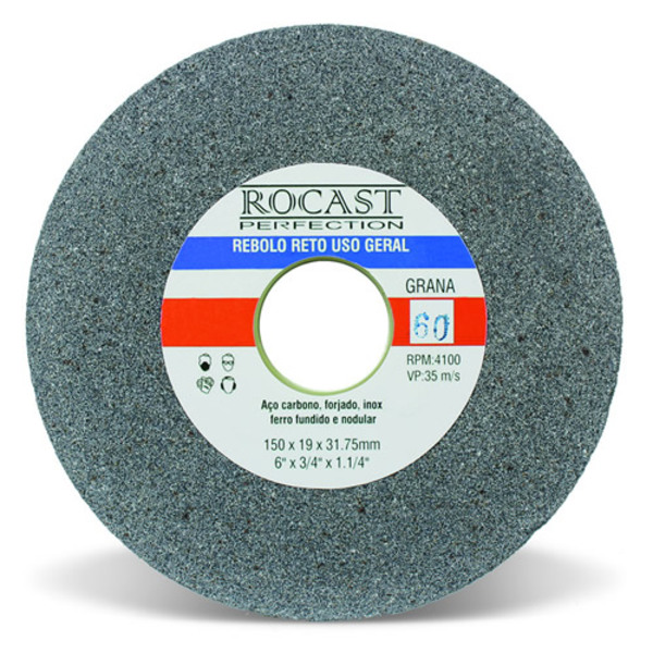 Rebolo Moto Esmeril 6 X 3/4 Gr 46 Rocast