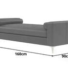 Recamie Divan Pés Em Alumínio