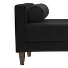 Recamier 140cm Charme Veludo Preto - Gran Belo