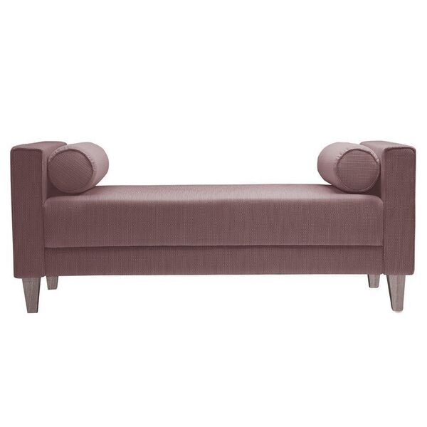 Recamier 160cm Charme Veludo Rosê - Gran Belo