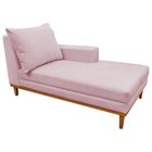 Recamier 165cm Corino Almeria Maranata Estofados Rosa Bebê