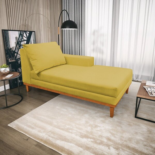 Recamier 165cm Suede Almeria Maranata Estofados Amarelo