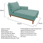 Recamier 165cm Suede Almeria Maranata Estofados Azul Tiffany