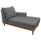 Recamier 165cm Suede Almeria Maranata Estofados Cinza