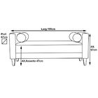 Recamier 190cm Charme Veludo Preto - Gran Belo