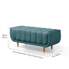 Recamier Alemanha 1,00m Com Base Madeira Linho Sofatec