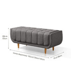 Recamier Alemanha 1,30m Com Base Madeira Linho Sofatec