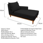 Recamier Almeria 165cm Suede Maranata Estofados Preto