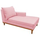 Recamier Almeria 165cm Suede Maranata Estofados Rosa Bebê