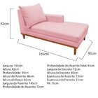 Recamier Almeria 165cm Suede Maranata Estofados Rosa Bebê