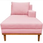 Recamier Almeria 165cm Suede Maranata Estofados Rosa Bebê