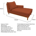 Recamier Almeria 165cm Suede Maranata Estofados Terracota
