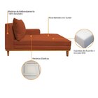 Recamier Almeria 165cm Suede Maranata Estofados Terracota