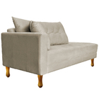 Recamier Azura 140cm Com Almofada Lado Direito Suede - Amaren