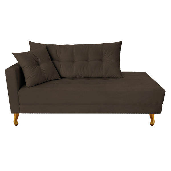 Recamier Azura 140cm Com Almofada Lado Direito Suede - Doce S