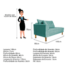 Recamier Azura 140cm Com Almofada Lado Esquerdo Suede - Amare