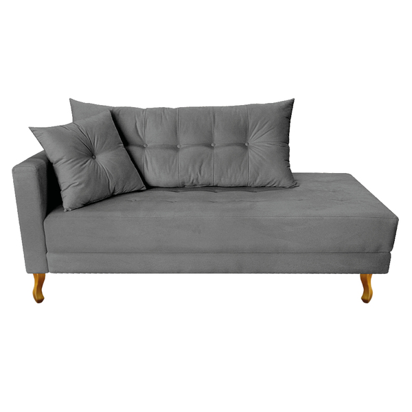 Recamier Azura 160cm Com Almofada Lado Direito Suede - Amaren