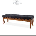 Recamier Banco Isabela 140 Cm Retrô Pés Luiz Xv Estofado Made