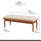 Recamier Banco Isabela 160 Cm Retrô Pés Luiz Xv Estofado Made