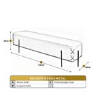 Recamier Banco Luxo Eros Moderno Cinza