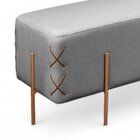 Recamier Banco Luxo Eros Moderno Cinza