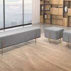 Recamier Banco Luxo Eros Moderno Cinza