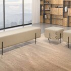 Recamier Banco Luxo Eros Sala De Estar Bege Claro