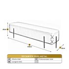 Recamier Banco Luxo Eros Sala De Estar Corino Caramelo