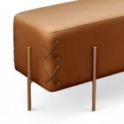 Recamier Banco Luxo Eros Sala De Estar Corino Caramelo