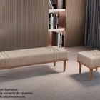 Recamier Banco Puff Linho Cappuccino Mari