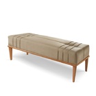 Recamier Banco Puff Linus Suede Bege Escuro 03